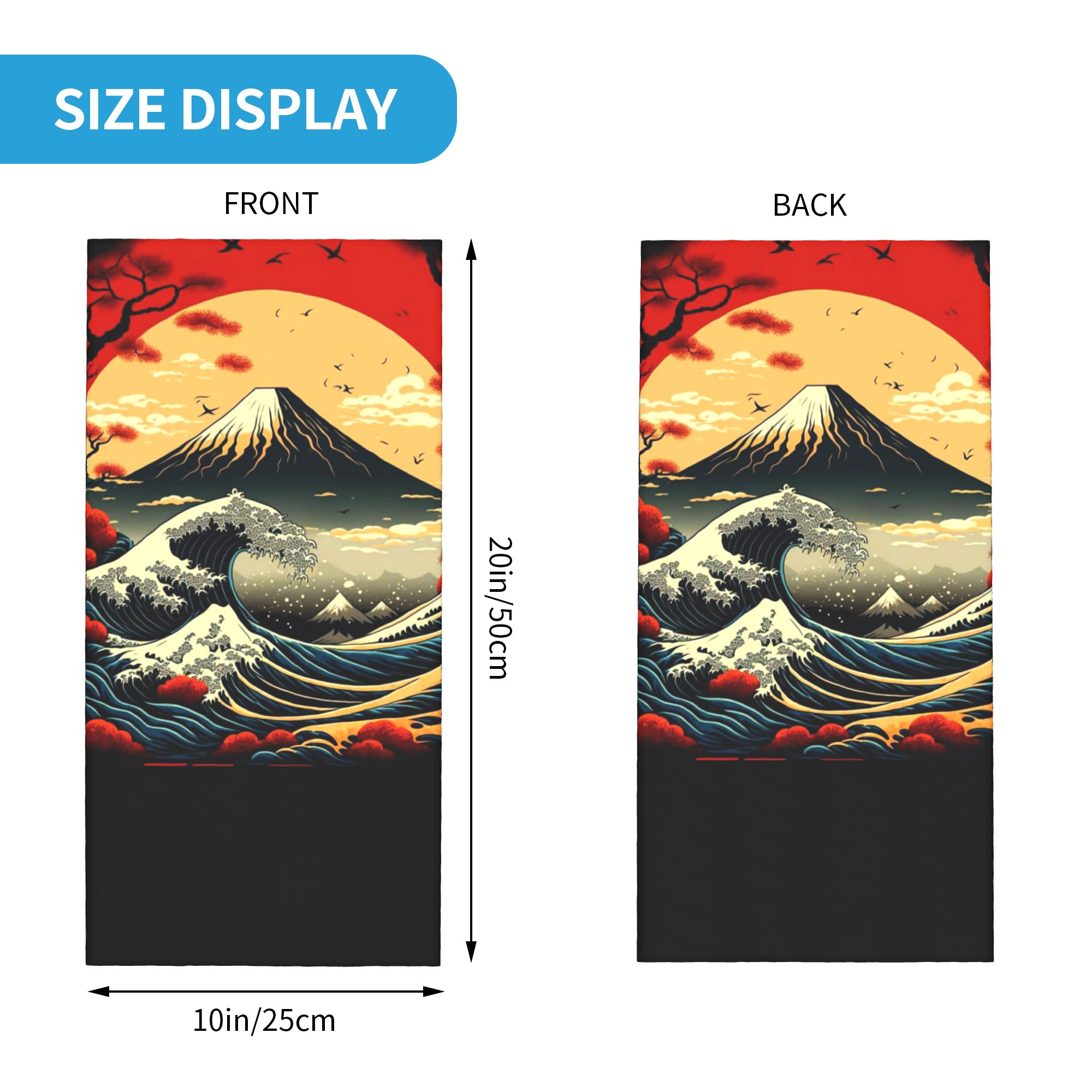 The Great Wave off Kanagawa Ba - Neck Gaiter Fleece ulasan dan harga