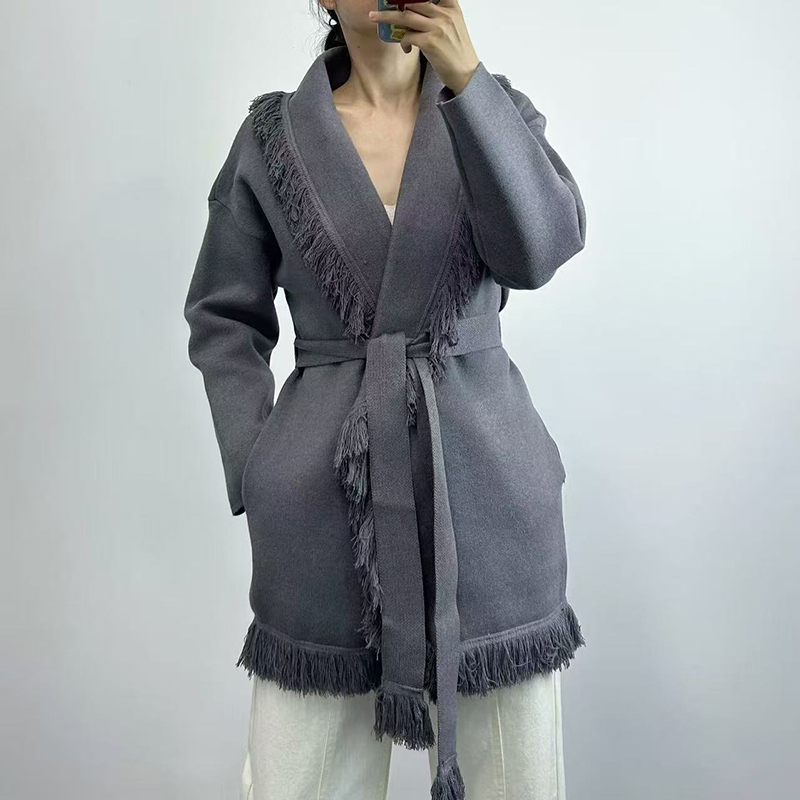 Kardigan rajut wol panjang ber - Wool Coat Peacoat ulasan dan harga