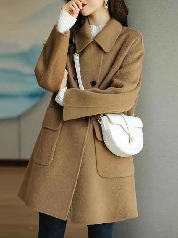 Mantel Wol Panjang Sedang yang - Wool Coat Peacoat ulasan dan harga